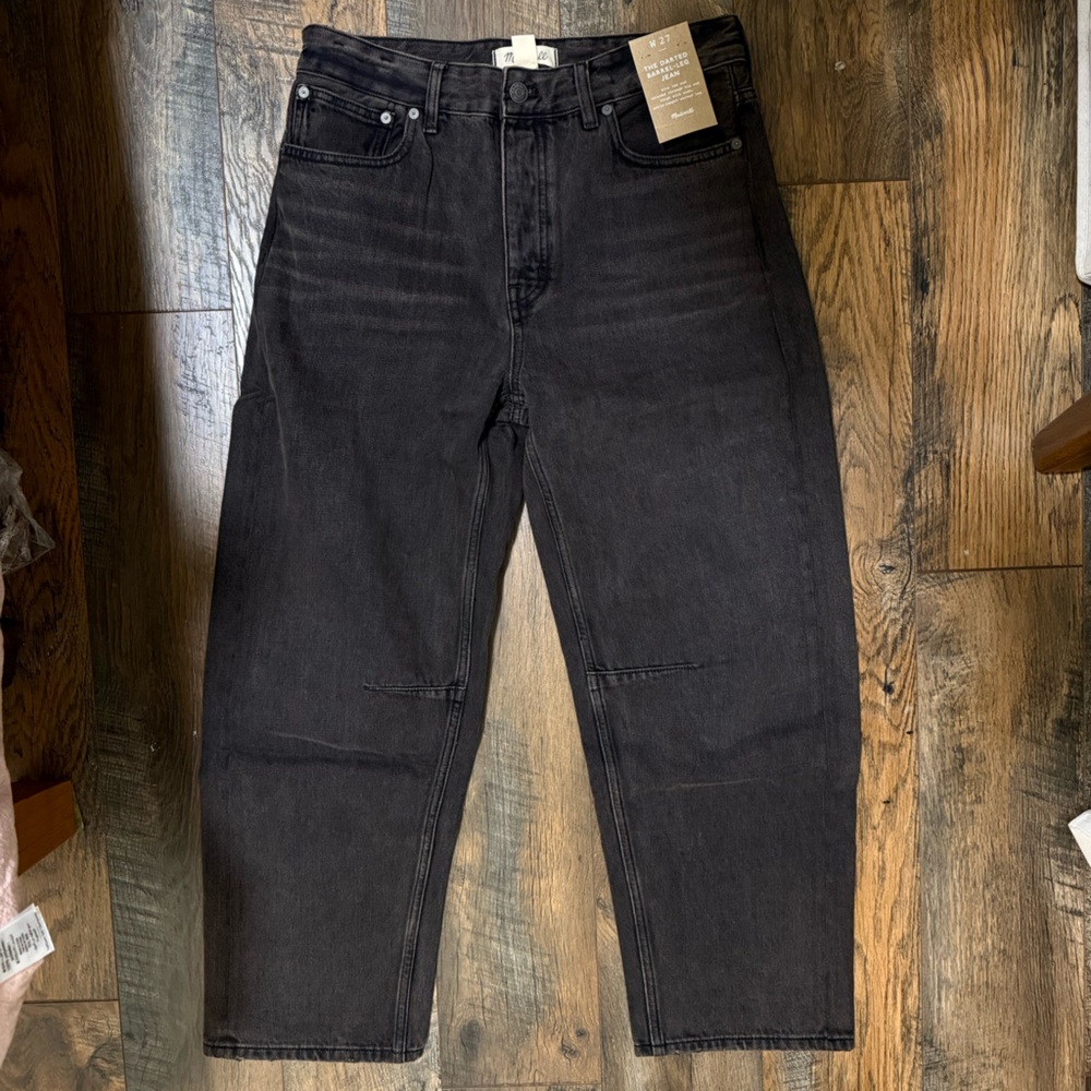 Madewell Darted Barrel Leg Jean Olenda Wash Size 27
